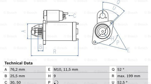 Starter (0986021500 BOSCH) BMW,BMW (BRIL