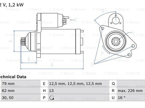 Starter (0986029140 BOSCH) AUDI,SEAT,SKODA,VW