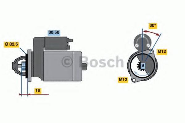 Starter AUDI A4 (8D2, B5) (1994 - 2001) BOSCH 0 98