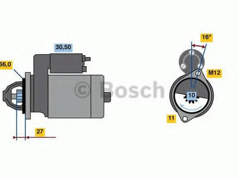 Starter AUDI A4 (8K2, B8) (2007 - 2015) BOSCH 0 986 024 030 piesa NOUA