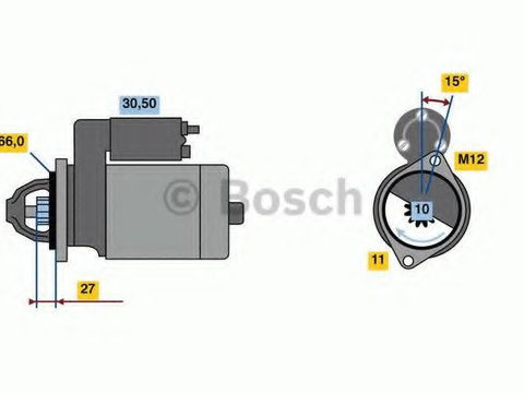 Starter AUDI A4 Allroad (8KH, B8) (2009 - 2016) BOSCH 0 986 024 010 piesa NOUA