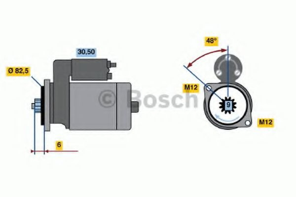Starter AUDI A4 Avant (8E5, B6) (2001 - 2004) BOSC