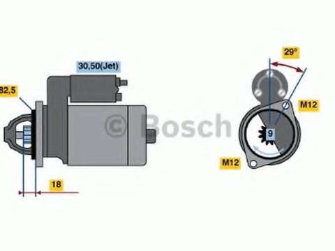 Starter AUDI A4 Cabriolet (8H7, B6, 8HE, B7), AUDI A6 limuzina (4F2, C6), AUDI A4 limuzina (8EC, B7) - BOSCH 0 001 109 064