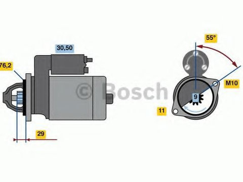 Starter BMW 3 (E90) (2005 - 2011) BOSCH 0 986 022 010