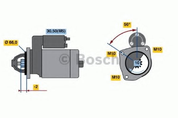 Starter CITROEN BERLINGO (MF) (1996 - 2016) BOSCH 0 986 018 310 piesa NOUA