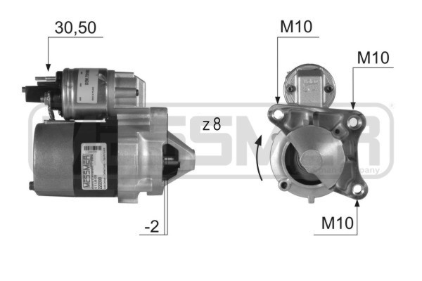 Starter ERA 220399A pentru RENAULT DUSTER (HS_) K4M 616 1598cc 102cp 75kW 2011 2012 2013 2014 2015 2016 2017 2018 2019 2020