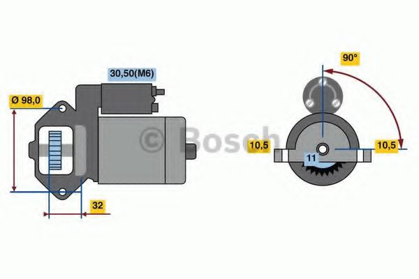 Starter FORD FOCUS II Cabriolet (2006 - 2016) BOSCH 0 986 023 570 piesa NOUA