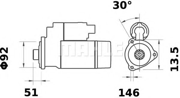 Starter IVECO EuroStar (1993 - 2002) MAHLE ORIGINAL MS 198