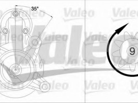 Starter IVECO MASSIF pick-up (2008 - 2011) VALEO 458204