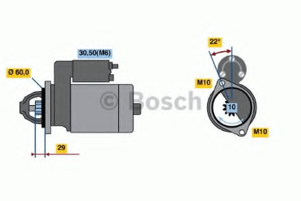 Starter MERCEDES-BENZ G-CLASS (W461) (1990 - 2016) BOSCH 0 986 021 320