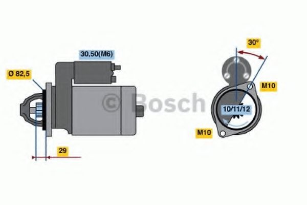Starter MERCEDES E-CLASS (W124) (1993 - 1995) BOSC