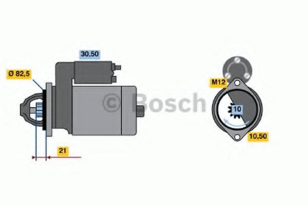 Starter OPEL OMEGA B combi (21_, 22_, 23_), OPEL VECTRA B hatchback (38_), OPEL VECTRA B (36_) - BOSCH 0 986 017 420