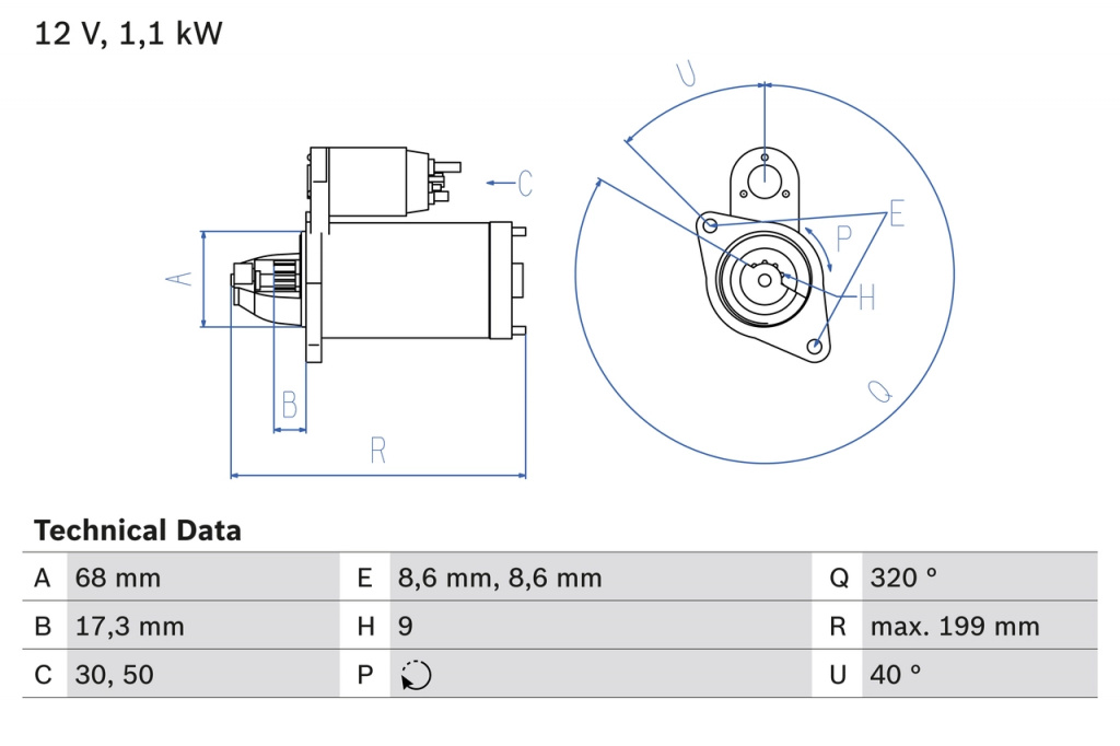 Starter pentru OPEL ASTRA H CLASSIC hatchback (A04) 2009-2018