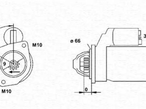 Starter RENAULT EXTRA caroserie (F40_, G40_), VOLVO 460 L limuzina (464), VOLVO 480 E - MAGNETI MARELLI 943251107010