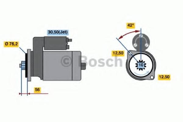 Starter SEAT CORDOBA limuzina (6K1, 6K2), VW PASSAT (3A2, 35I), VW PASSAT Variant (3A5, 35I) - BOSCH 0 001 121 026