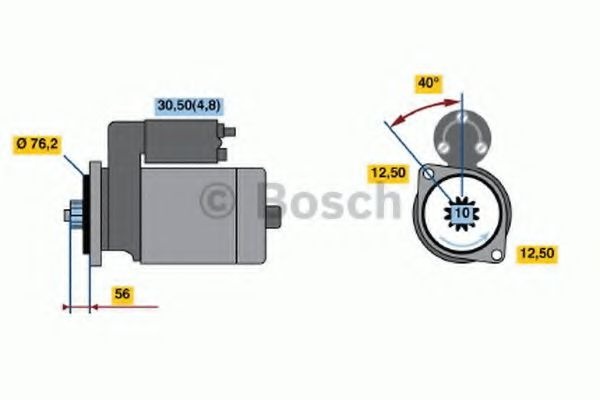 Starter SKODA FABIA II (2006 - 2014) BOSCH 0 986 020 300 piesa NOUA