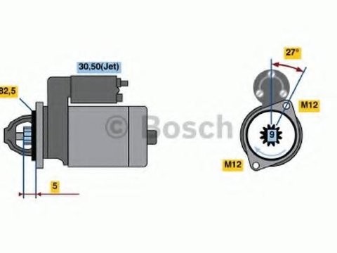 Starter SKODA SUPERB limuzina (3U4), AUDI A4 Cabriolet (8H7, B6, 8HE, B7), AUDI A6 limuzina (4F2, C6) - BOSCH 0 001 125 053