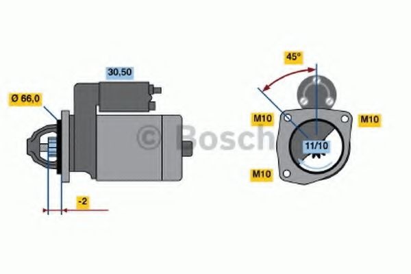 Starter SUZUKI VITARA Cabrio (ET, TA) (1988 - 2002) BOSCH 0 986 013 240 piesa NOUA