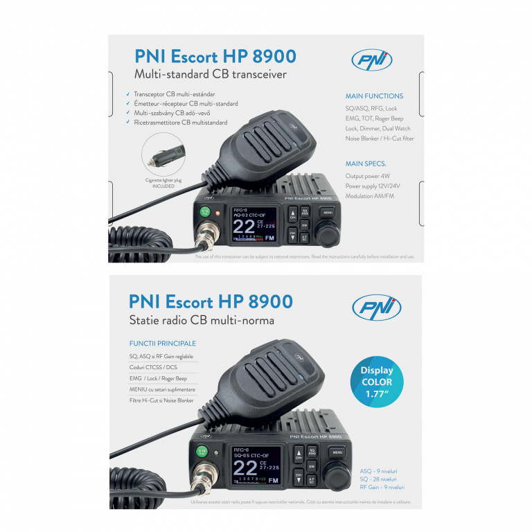 Statie radio CB PNI Escort HP 8900 ASQ, 