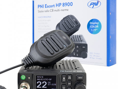 STATIE RADIO CB PNI ESCORT HP 8900 ASQ, 12V/24V, RF GAIN, ROGER BEEP, CTCSS-DCS, DUAL WATCH AM/FM IS-42121