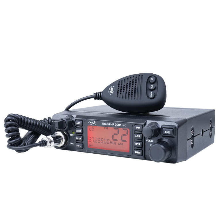 Statie radio cb pni escort hp 9001 pro asq reglabil, am-fm, 12v/24v, 4w, scaun, dual watch, anl, ecran multicolor 42123