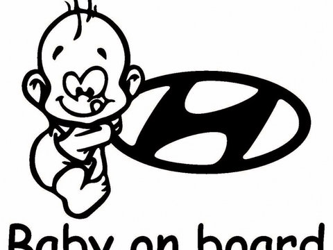 Sticker Baby On Bord Hyundai TCL0114