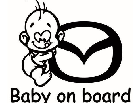 Sticker Baby On Bord Mazda TCL0117