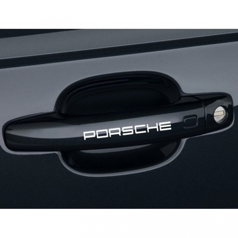 Sticker Manere Usi Porsche Alb