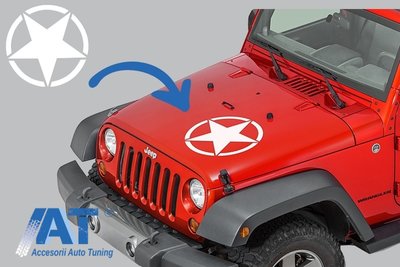 Sticker Stea ALB Universal compatibil cu Jeep, SUV