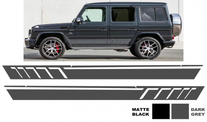 Stickere Laterale compatibil cu MERCEDES G-Class W463 W463 (1989-up) Gri Inchis Tuning Mercedes-Benz G-Class W463 1990 1991 1992 1993 1994 1995 1996 1997 1998 1999 2000 2001 2002 2003 2004 2005 2006 2007 2008 STICKERW463DG