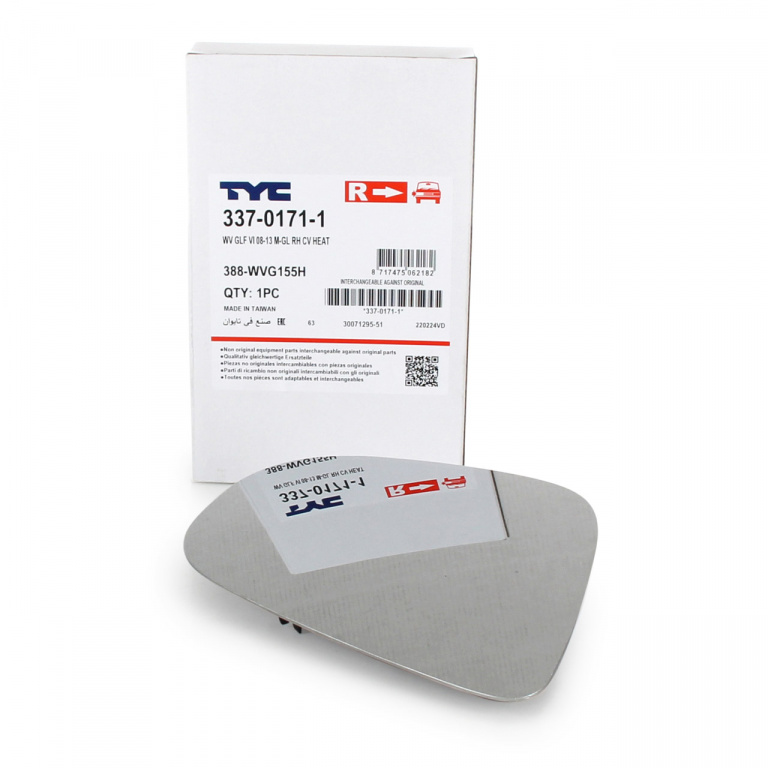 Sticla Oglinda Dreapta Tyc Volkswagen Touran 1 2003-2010 337-0171-1