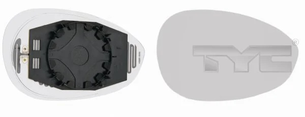 Sticla oglinda, oglinda retrovizoare exterioara TYC 309-0067-1 pentru FIAT 500 C (312_) 2009-2018