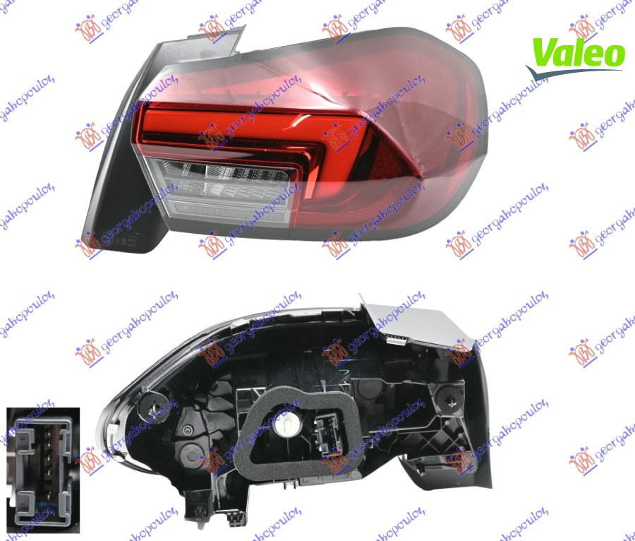 STOP EXTERIOR LED (VALEO) DR., OPEL, OPEL CORSA F 23-, 610205818