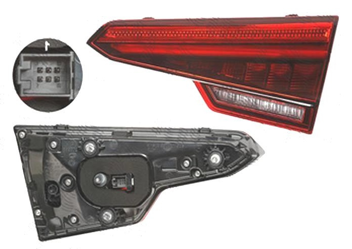 Stop spate lampa Audi A4/S4 (B9), 11.2015-, spate, Dreapta, semnalizare dinamica, partea interior, cu mers inapoi, LED, HELLA