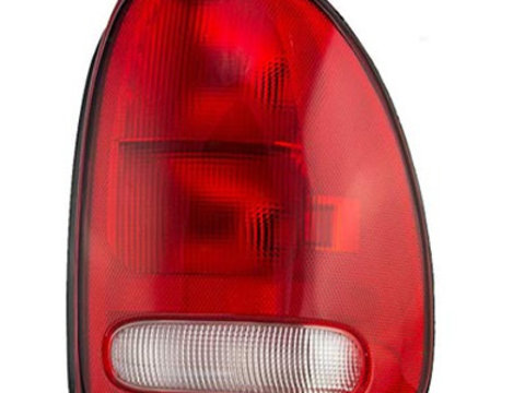 Stop spate lampa Chrysler Town Country 1996-1999, Dodge Caravan 1995-2000, Durango 1997-2004, Plymouth Voyager 1995-2000, omologare SAE, spate, fara suport bec, rosu-alb, tip USA, 4576244, 4576244, CH2801125, CH2801125, Dreapta