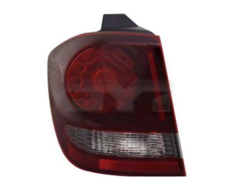 Stop spate lampa Fiat Freemont (Jc), 03.2011-, Dodge Journey (Jc), 2010-, partea Stanga, exterior, tip bec LED+WY21W, fumuriu, fara soclu bec, Omologare: ECE/SAE, TYC