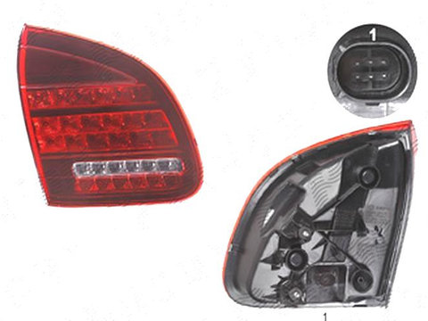 Stop spate lampa Porsche Cayenne (92a), 04.2010-12.2014, spate, Stanga, partea interior, LED, fumuriu, DEPO