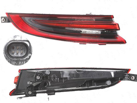 Stop spate lampa Porsche Panamera (971), 09.2016-, spate, Stanga, partea exterioara, LED, AL (Automotive Lighting)