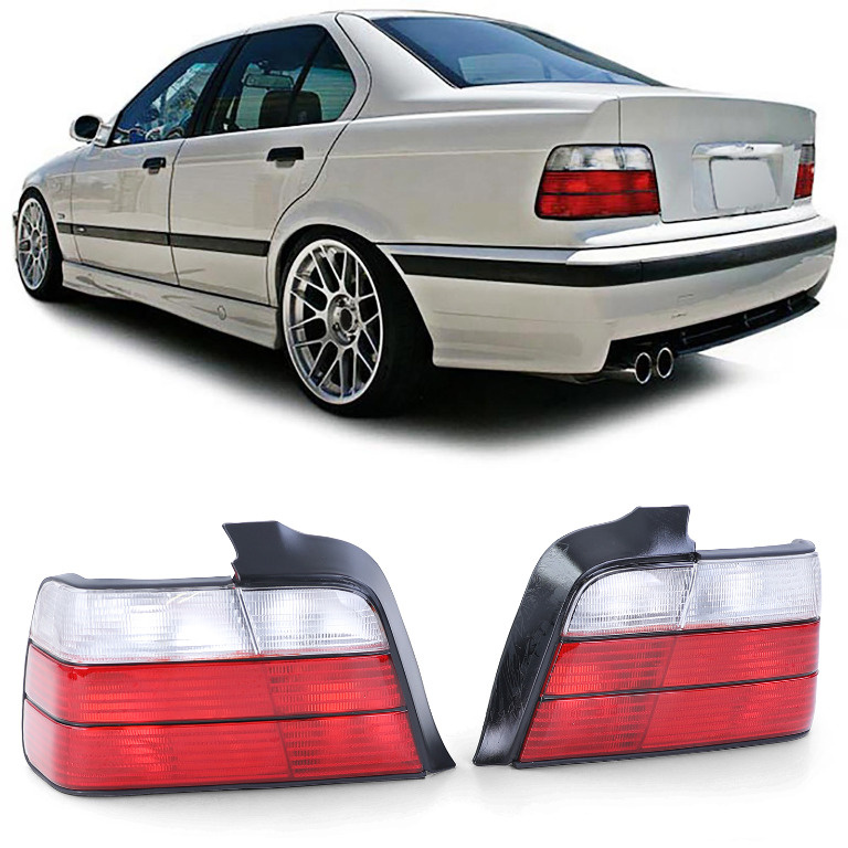 Stop stopuri triple BMW E36 sedan rosu alb NOU