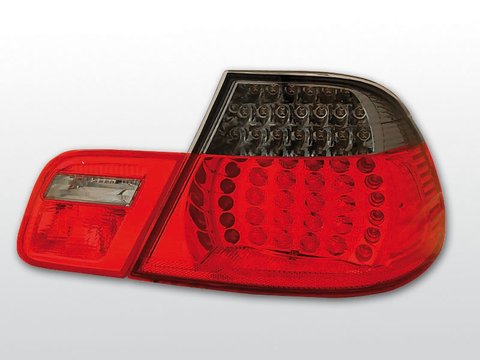 Stopuri BMW E46 Coupe rosu-fumuriu pe LED