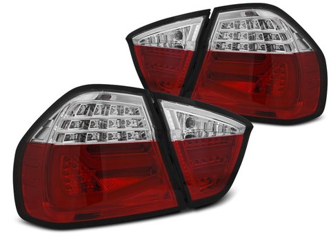 Stopuri BMW E90 intre 2005-2008 Rosu Alb model LED BAR