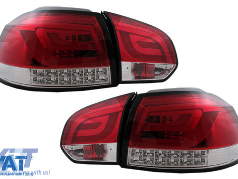 Stopuri Full LED compatibil cu VW Golf 6 VI (2008-2013) Rosu Clar