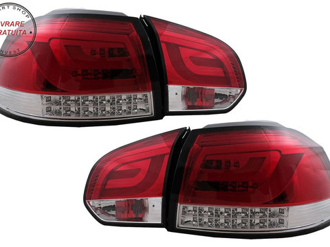 Stopuri Full LED VW Golf 6 VI (2008-2013) Rosu Clar