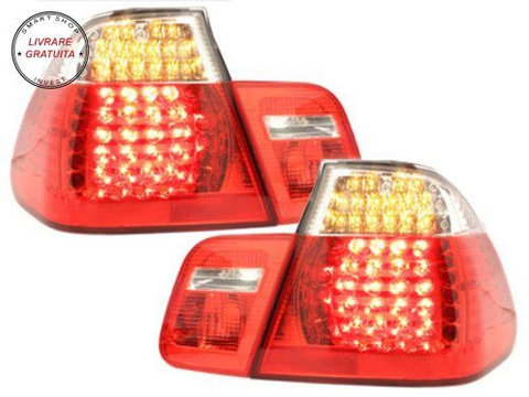 Stopuri LED BMW Seria 3 E46 Sedan 4D (1998-2001) Rosu Cristal- livrare gratuita