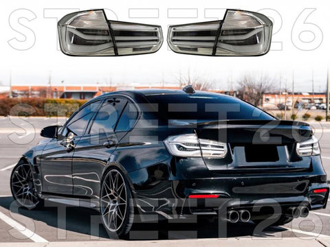 Stopuri LED Compatibil Cu BMW Seria 3 F30 (2012-2019) Alb Fumuriu LCI Design