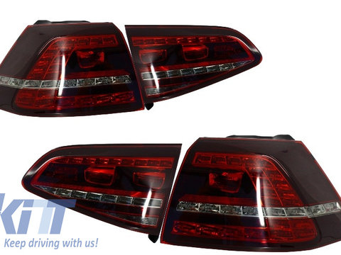 Stopuri LED compatibil cu VW GOLF 7 VII GTI-LOOK Rosu Fumuriu