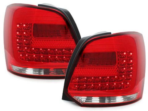 Stopuri LED compatibil cu VW Polo 6R (2009-2014) Rosu/Clar