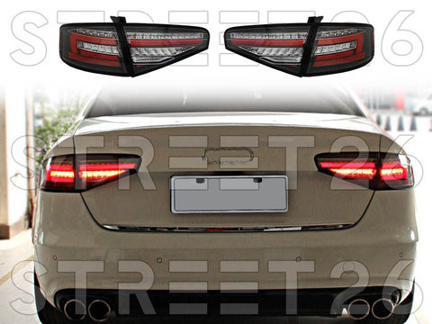 Stopuri LED Compatibile Cu Audi A4 B8 12-15 SEDAN Negru LED Dinamice