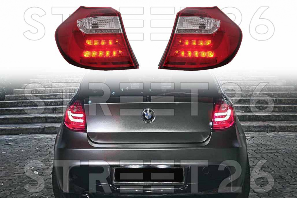 Stopuri LED Light Bar Compatibil Cu BMW Seria 1 E81 E87 (2004-08.2007) Rosu Clar