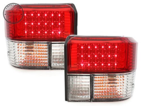 Stopuri LED VW T4 (1990-2003) Cristal Rosu